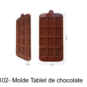 J 102- Molde tabletes barras chocolate, quadrados, mini