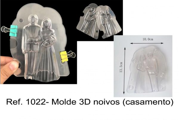 J 1022- Molde 3D noivos (casamento)