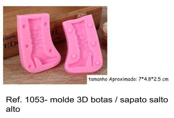J 1053- molde 3D botas / sapato salto alto