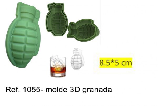 J 1055- molde 3D granada munições armas