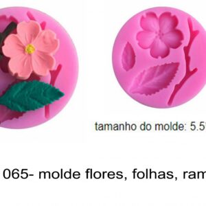 J 1065- molde flores, folhas, ramos petalas