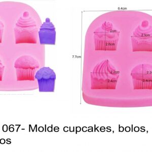 J 1067- Molde cupcakes, bolos, gelados shopkins