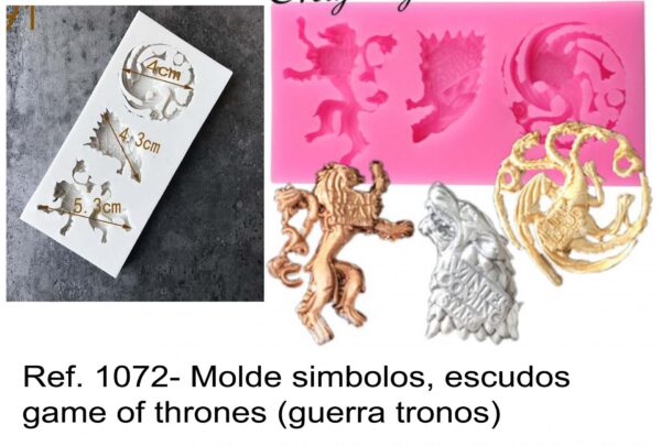 J 1072- Molde simbolos, escudos game of thrones (guerra tronos)