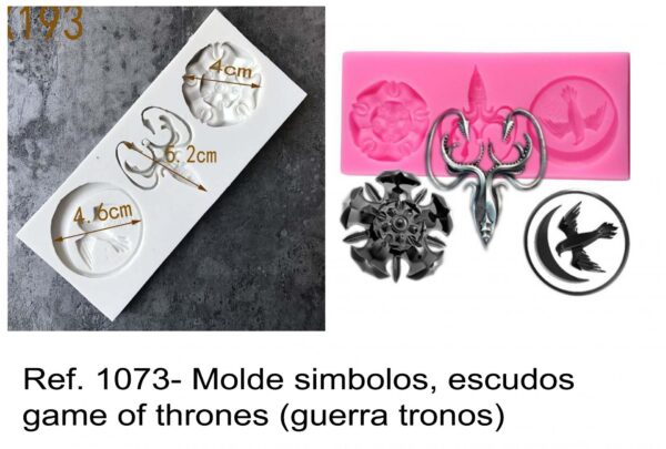 J 1073- Molde simbolos, escudos game of thrones (guerra tronos)