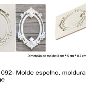 J 1092- Molde espelho, moldura vintage