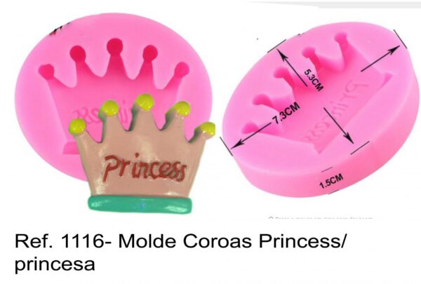 J 1116-Molde Coroas Princess/ princesa rei rainha