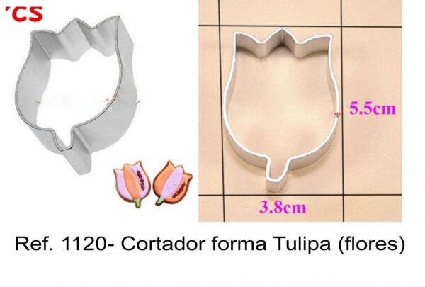 J 1120- Cortador forma Tulipa (flores)