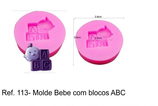 J 113-  Molde bebé com blocos ABC