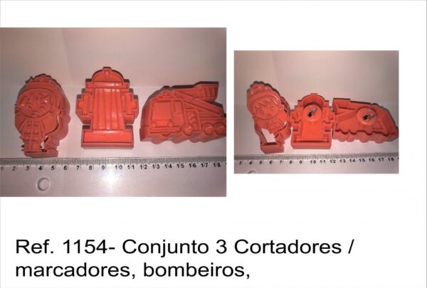 J 1154- Conjunto 3 Cortadores / marcadores, bombeiros,