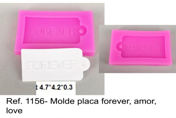 J 1156- Molde placa forever, amor, love