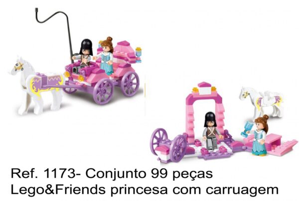 J 1173- Conjunto 99 peças Lego&Friends princesa com carruagem