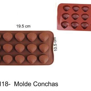 J 118-   molde Conchas/concha do mar