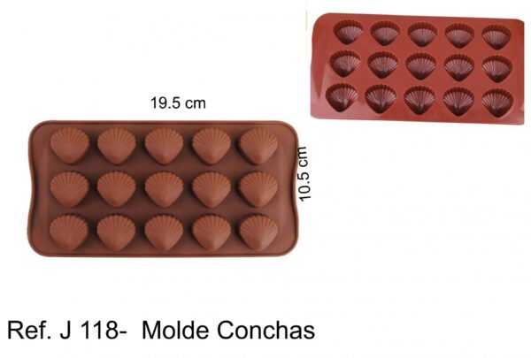 J 118-   molde Conchas/concha do mar