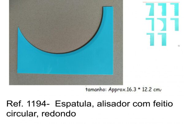 J 1194-  Espatula, alisador com feitio circular, redondo