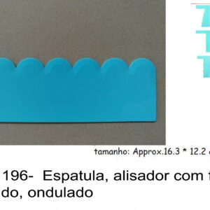 J 1196-  Espatula, alisador com feitio redondo, ondulado ondas