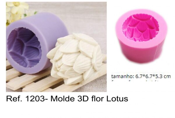 J 1203- Molde 3D flor Lotus