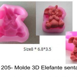 J 1205- Molde 3D Elefante sentado