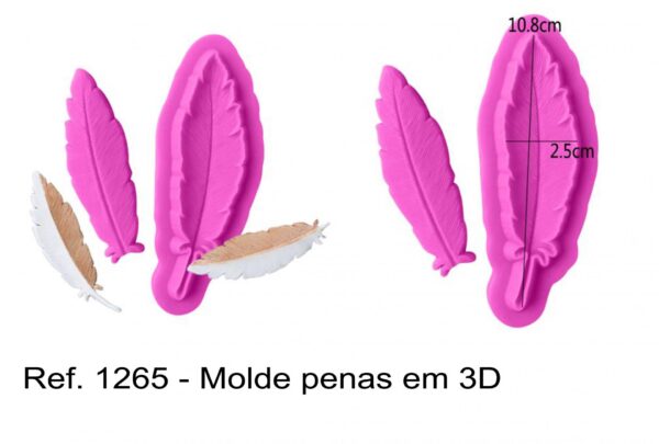 J 1265 - Molde penas em 3D, aves, passaros