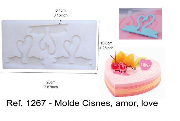 J 1267 - Molde Cisnes, amor, love