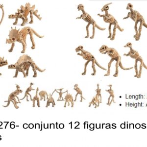 J 1276- conjunto 12 figuras dinossauros fosseis
