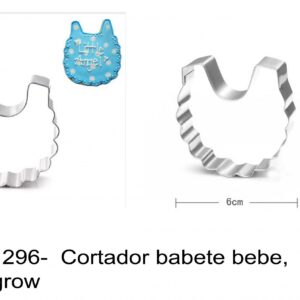 J 1296-  Cortador babete bebe, babygrow