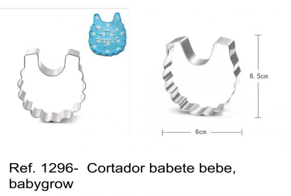 J 1296-  Cortador babete bebe, babygrow