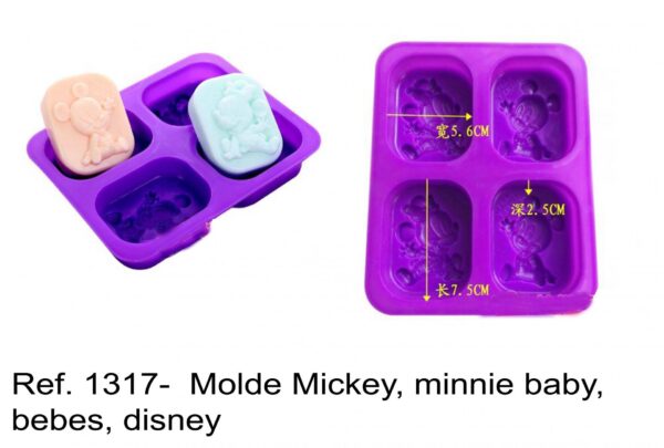 J 1317-  Molde Mickey, minnie baby, bebes, disney