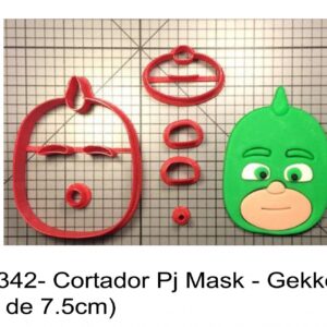 J 1342- Cortador Pj Mask - Gekko (cerca de 7.5cm)