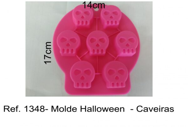 J 1348- Molde Halloween  - Caveiras