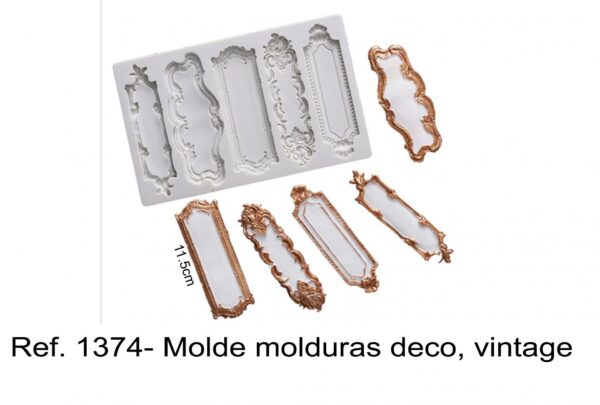 J 1374- Molde molduras deco, vintage placas