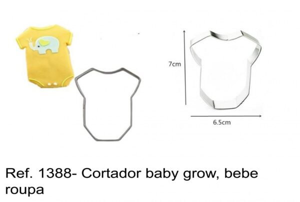 J 1388- Cortador baby grow, bebe roupa, babygrow