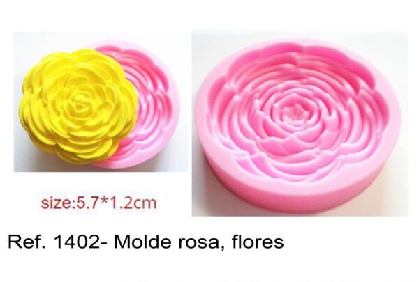 J 1402- Molde rosa, flores