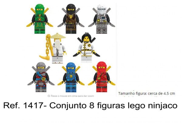 J 1417- Conjunto 8 figuras lego ninjaco ninja
