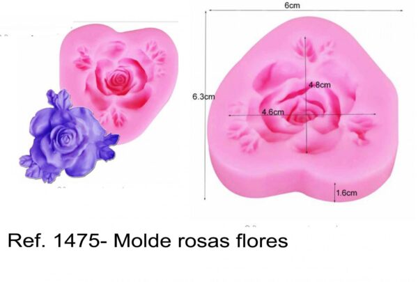 J 1475- Molde rosas flores