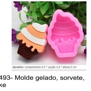 J 1493- Molde gelado, sorvete, cupcake shopkins