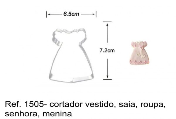 J 1505- cortador vestido, saia, roupa, senhora, menina