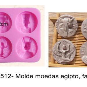 J 1512- Molde moedas egipto, farao,  esfinge mumia piramides