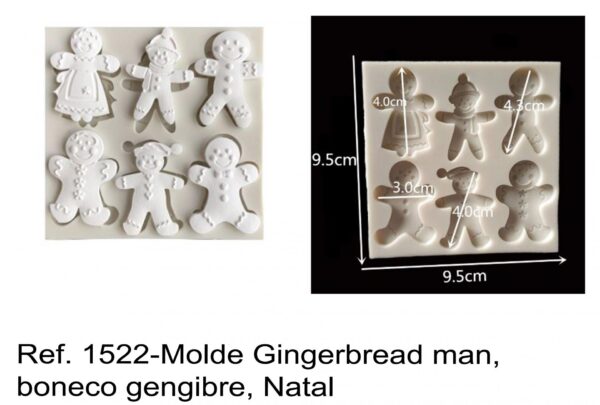J 1522-Molde Gingerbread man, boneco gengibre, Natal