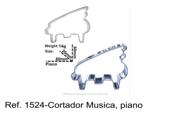 J 1524-Cortador Musica, piano  instrumentos musicais