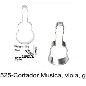 J 1525-Cortador Musica, viola, guitarra  instrumentos musicais