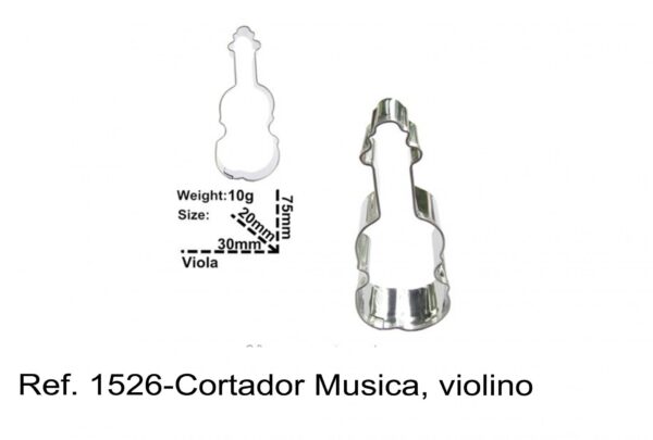 J 1526-Cortador Musica, violino  instrumentos musicais