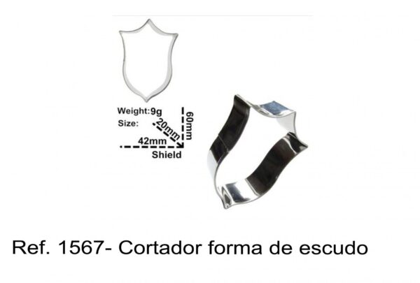 J 1567- Cortador forma de escudo
