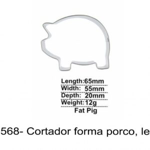 J 1568- Cortador forma porco, leitão