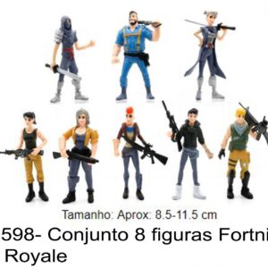 J 1598- Conjunto 8 figuras Fortnite  Battle Royale epic games