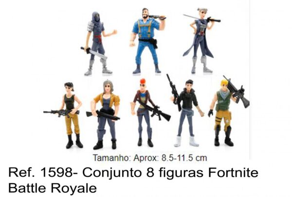 J 1598- Conjunto 8 figuras Fortnite  Battle Royale epic games