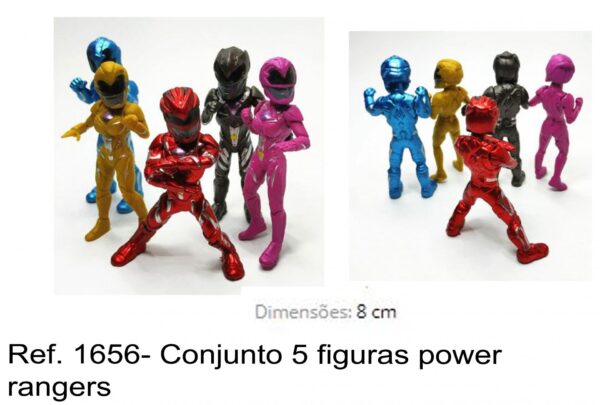 J 1656- Conjunto 5 figuras power rangers