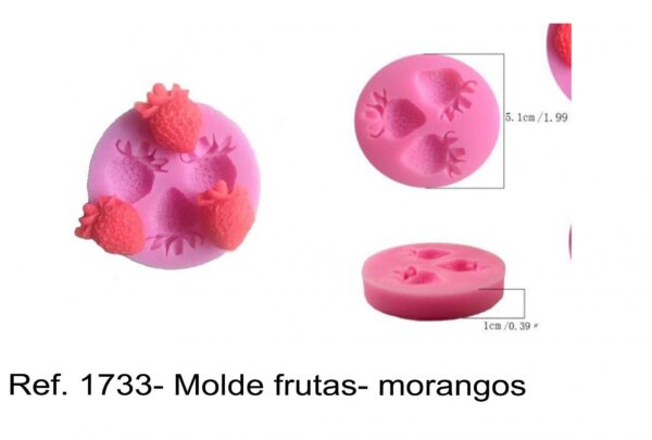 J 1733- Molde frutas- morangos