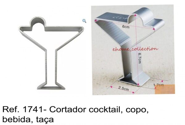 J 1741- Cortador cocktail, copo, bebida, taça