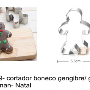 J 179- cortador boneco gengibre/ ginger bread man- Natal