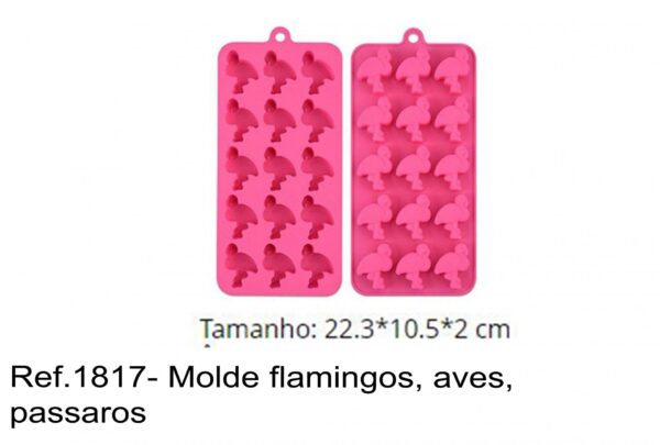 J 1817- Molde flamingos, aves, passaros